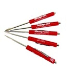 5x Snap on Tools Lot Flat Mini Pocket RED Screwdrivers Magnetic Top DEALER NAME